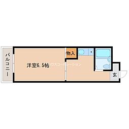 阪急神戸本線 塚口駅 徒歩9分の賃貸マンション 5階1Kの間取り