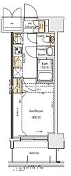 MAXIV尼崎 1Kの間取図画像