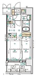 MAXIV尼崎 1LDKの間取図画像