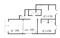 フジマンション 3DKの間取図画像