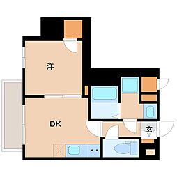 ファーストフィオーレ尼崎西 1DKの間取図画像