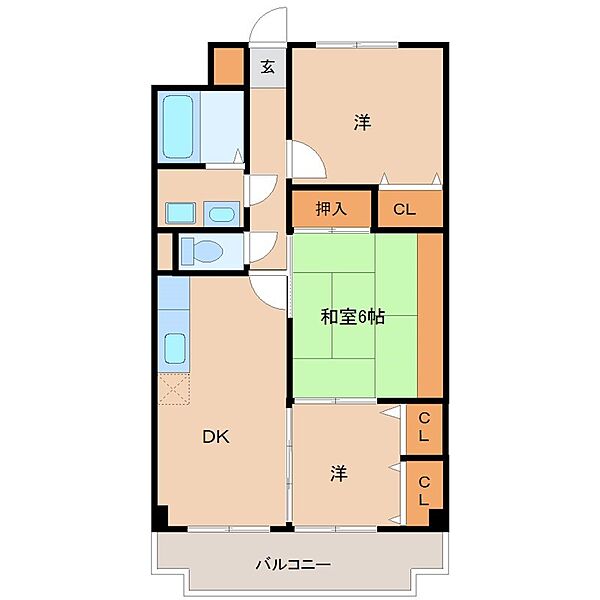 パール北浦 ｜兵庫県尼崎市栗山町１丁目(賃貸マンション3DK・1階・57.72㎡)の写真 その2