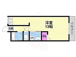 GLAD・DM 1階ワンルームの間取り