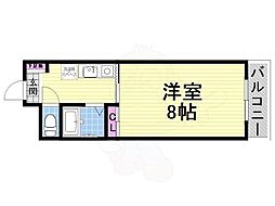 グランヴュー泉町 1Kの間取図画像