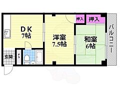 富尾ハイツ 2階/-