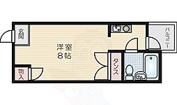 コスモス住道 ワンルームの間取図画像