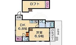 ミールメゾン 1DKの間取図画像