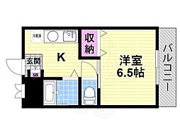 メゾン中村2 1Kの間取図画像