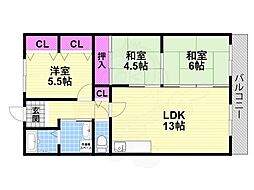 ガーデンスクエア 3LDKの間取図画像