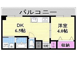 トモエハイツ5号館 1DKの間取図画像