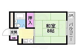 ハイムM&K ワンルームの間取図画像
