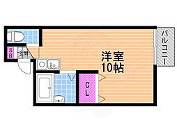 グレード1住道 ワンルームの間取図画像