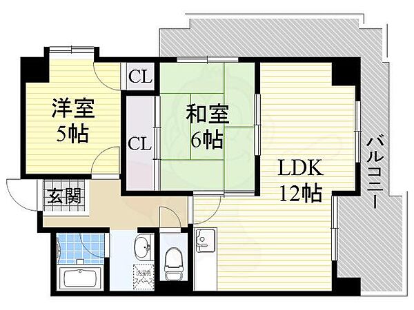 メゾンエルミタージュ ｜大阪府大阪市北区長柄西２丁目(賃貸マンション2LDK・7階・57.60㎡)の写真 その2