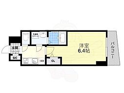 S-RESIDENCE福島玉川Tres 7階1Kの間取り