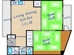 間取図画像 2LDK