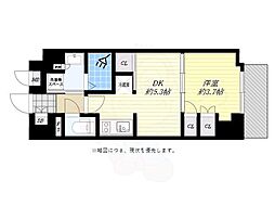 JR東西線 北新地駅 徒歩3分の賃貸マンション 3階1DKの間取り