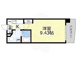 SERENiTE天六西 6階1Kの間取り