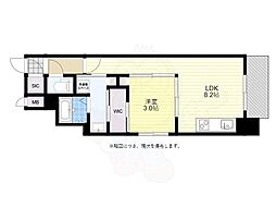 S-RESIDENCE天満橋ar 1LDKの間取図画像
