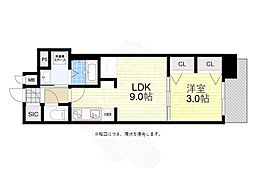 S-RESIDENCE天満橋ar 1LDKの間取図画像