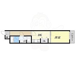 明成中津ビル 1DKの間取図画像
