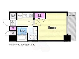 ラナップスクエア福島 1Kの間取図画像