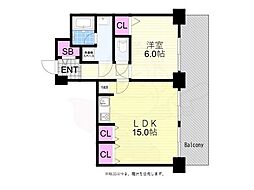 ノバカネイチ中津 1LDKの間取図画像