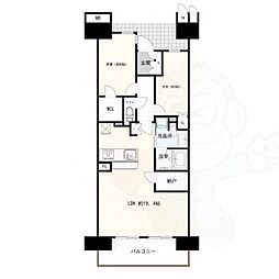 リバーガーデン福島木漏れ日の丘A棟 2LDKの間取図画像