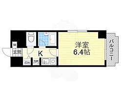 菅栄町プレザーント 1Kの間取図画像