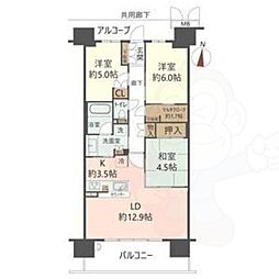 ジオ福島野田TheMarks 3LDKの間取図画像
