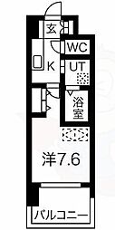 CUORE 1Kの間取図画像