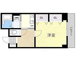 アクシスウエストワン 1DKの間取図画像