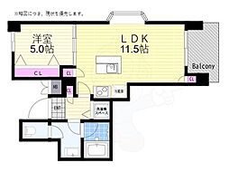 SKFUKUSHIMAGARDENSUITE 1LDKの間取図画像