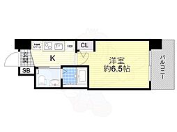 セレニテ福島プリエ 1Kの間取図画像