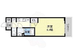 プレサンス梅田北ディア 1Kの間取図画像