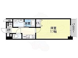 ラドゥセール梅田East 1Kの間取図画像