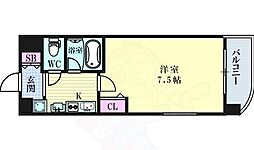 アークワン 1Kの間取図画像