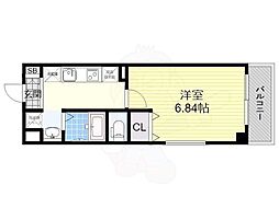 みおつくし西梅田4 1Kの間取図画像
