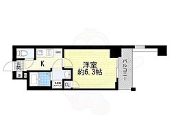 プレサンス天満ステーションフロント 1Kの間取図画像