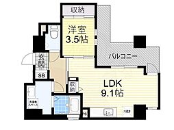 UrbexTenroku 1LDKの間取図画像