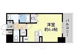 RESIDIA天神橋 ワンルームの間取図画像
