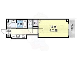 Kalmia北梅田 1Kの間取図画像