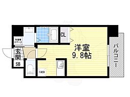 プロシード本町西セレーノ 1Kの間取図画像