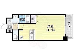 プレサンス扇町駅前 1Kの間取図画像