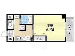 みおつくし西梅田4 1Kの間取図画像