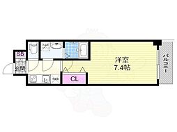 アプリーレ中之島 1Kの間取図画像