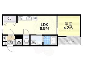 大阪府大阪市東住吉区照ケ丘矢田４丁目（賃貸アパート1LDK・3階・30.58㎡） その2