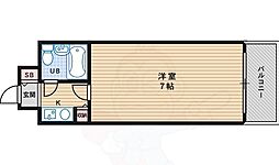 ジョイス長居 2階1Kの間取り