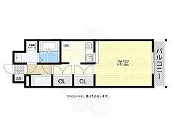 Osaka Metro御堂筋線 長居駅 徒歩9分の賃貸マンション 7階1Kの間取り