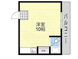 リバーハイツ ワンルームの間取図画像