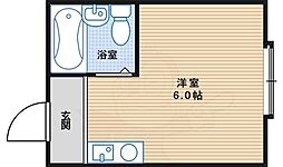 我孫子シャルマン ワンルームの間取図画像